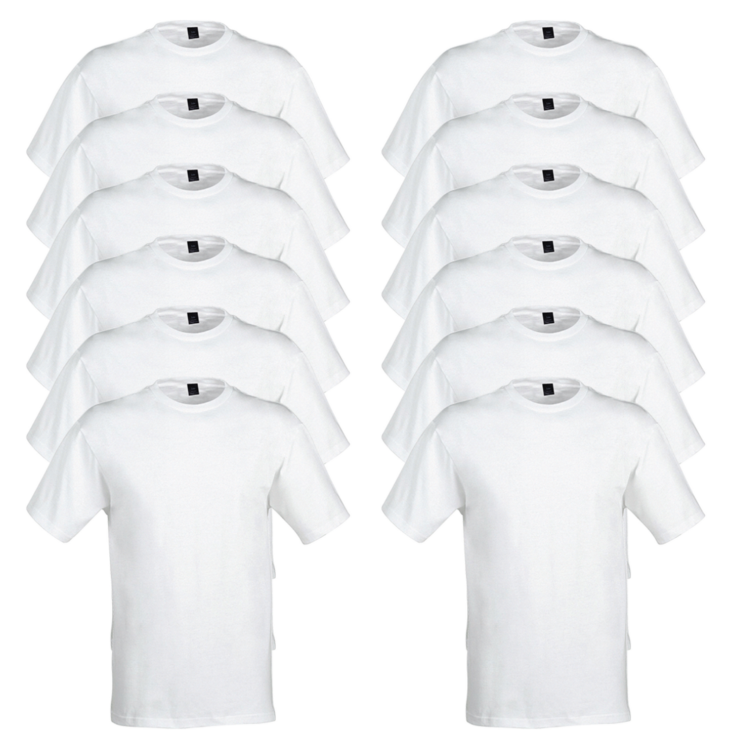 12-Pack Men Solid Round Neck T-Shirt