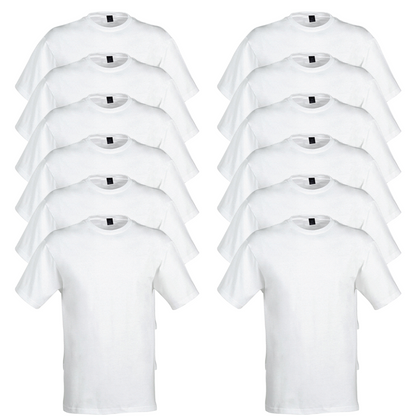 12-Pack Men Solid Round Neck T-Shirt