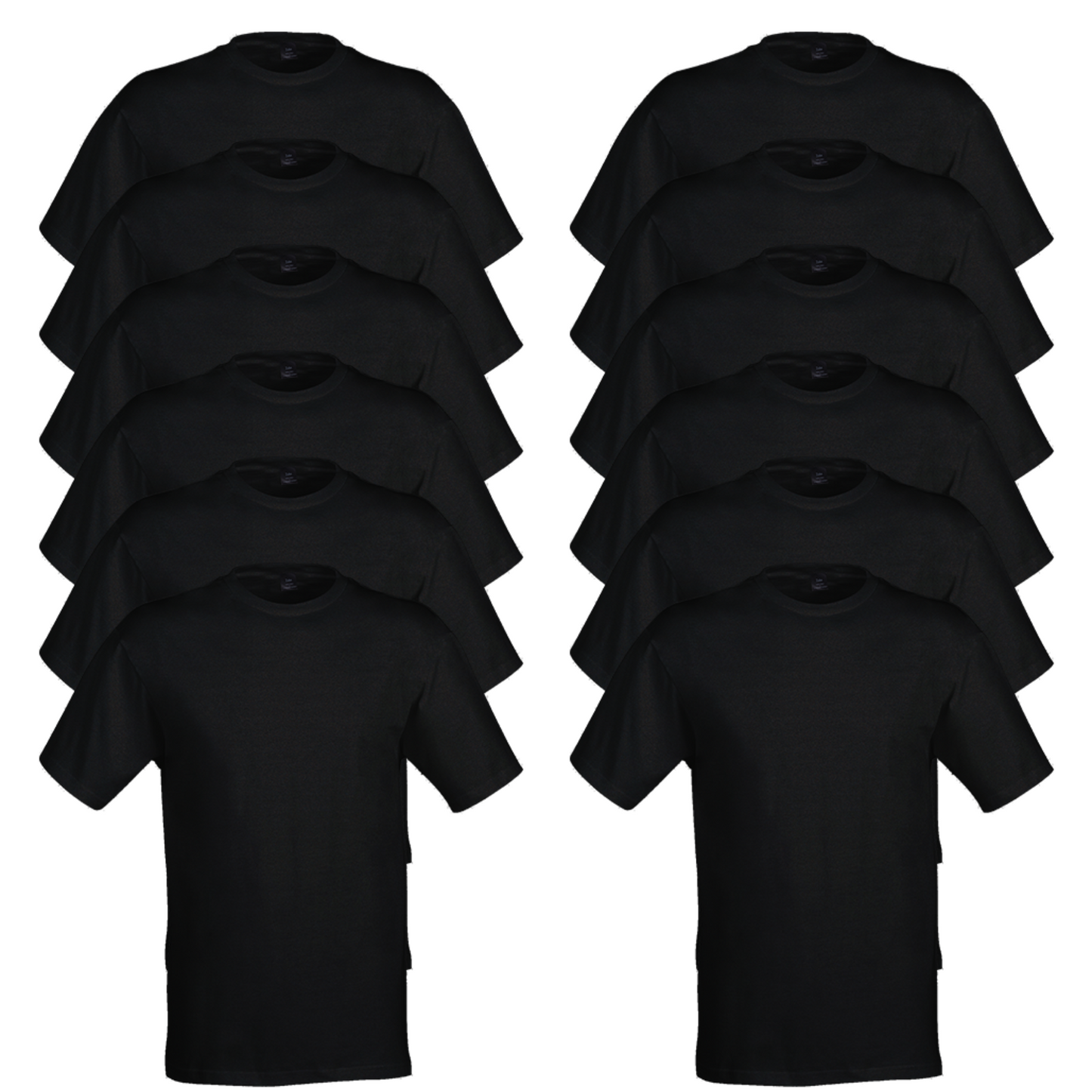 12-Pack Men Solid Round Neck T-Shirt