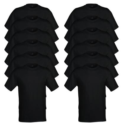 12-Pack Men Solid Round Neck T-Shirt