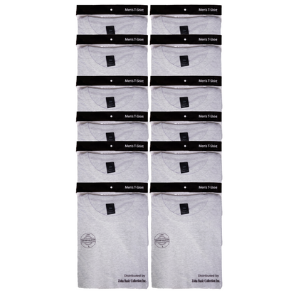 12-Pack Men Solid Round Neck T-Shirt
