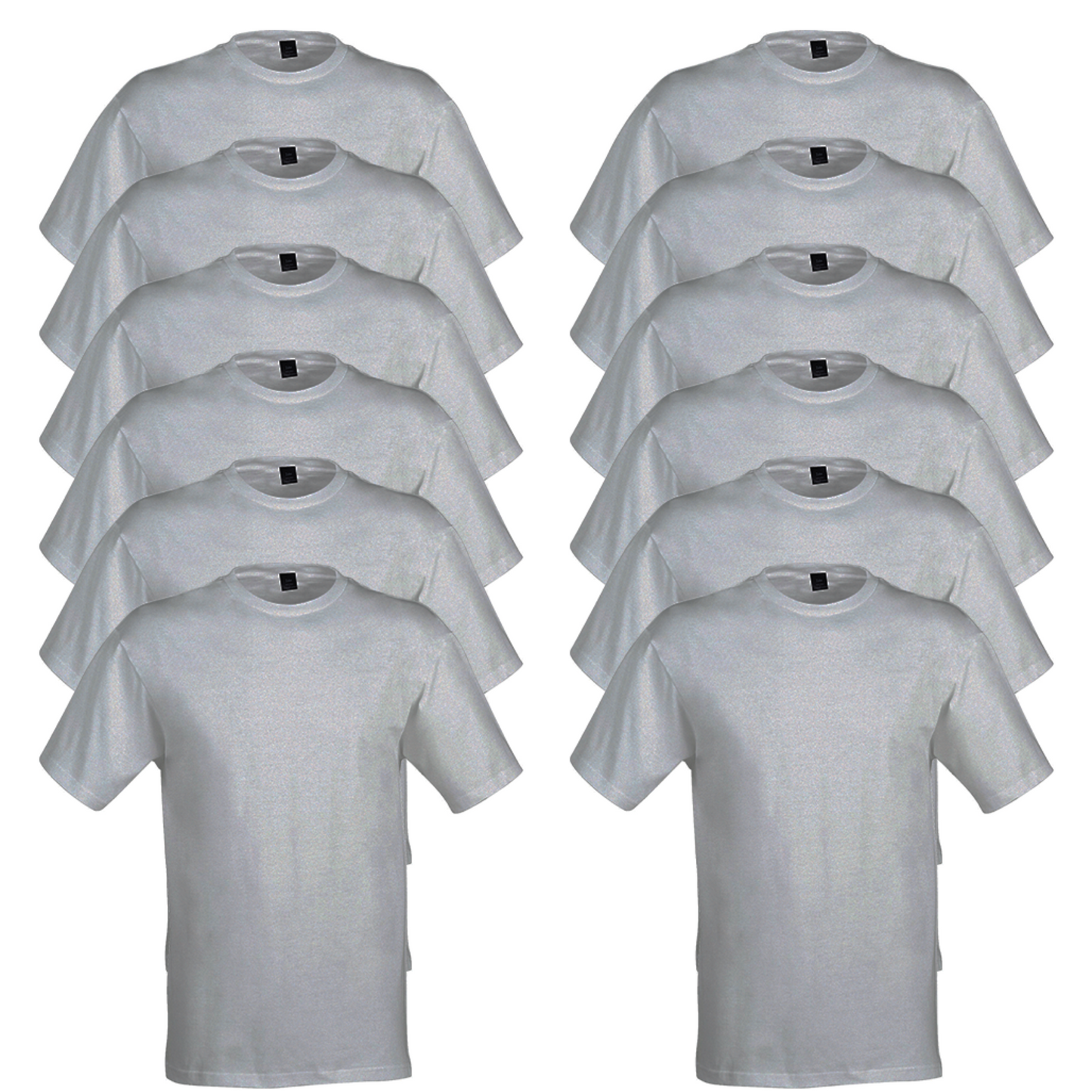 12-Pack Men Solid Round Neck T-Shirt