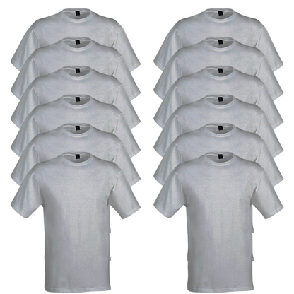 12-Pack Men Solid Round Neck T-Shirt