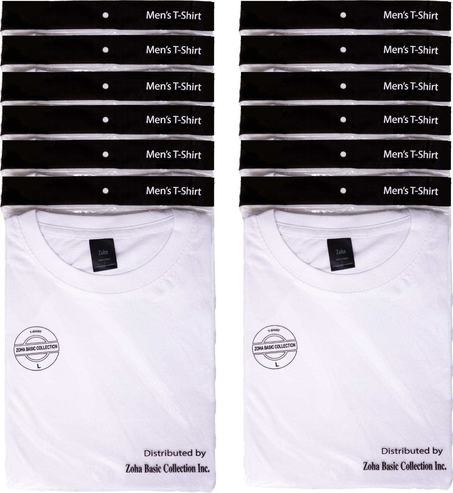 Men's Solid Round Neck White T-Shirt