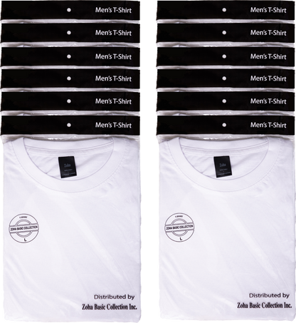 Men's Solid Round Neck White T-Shirt