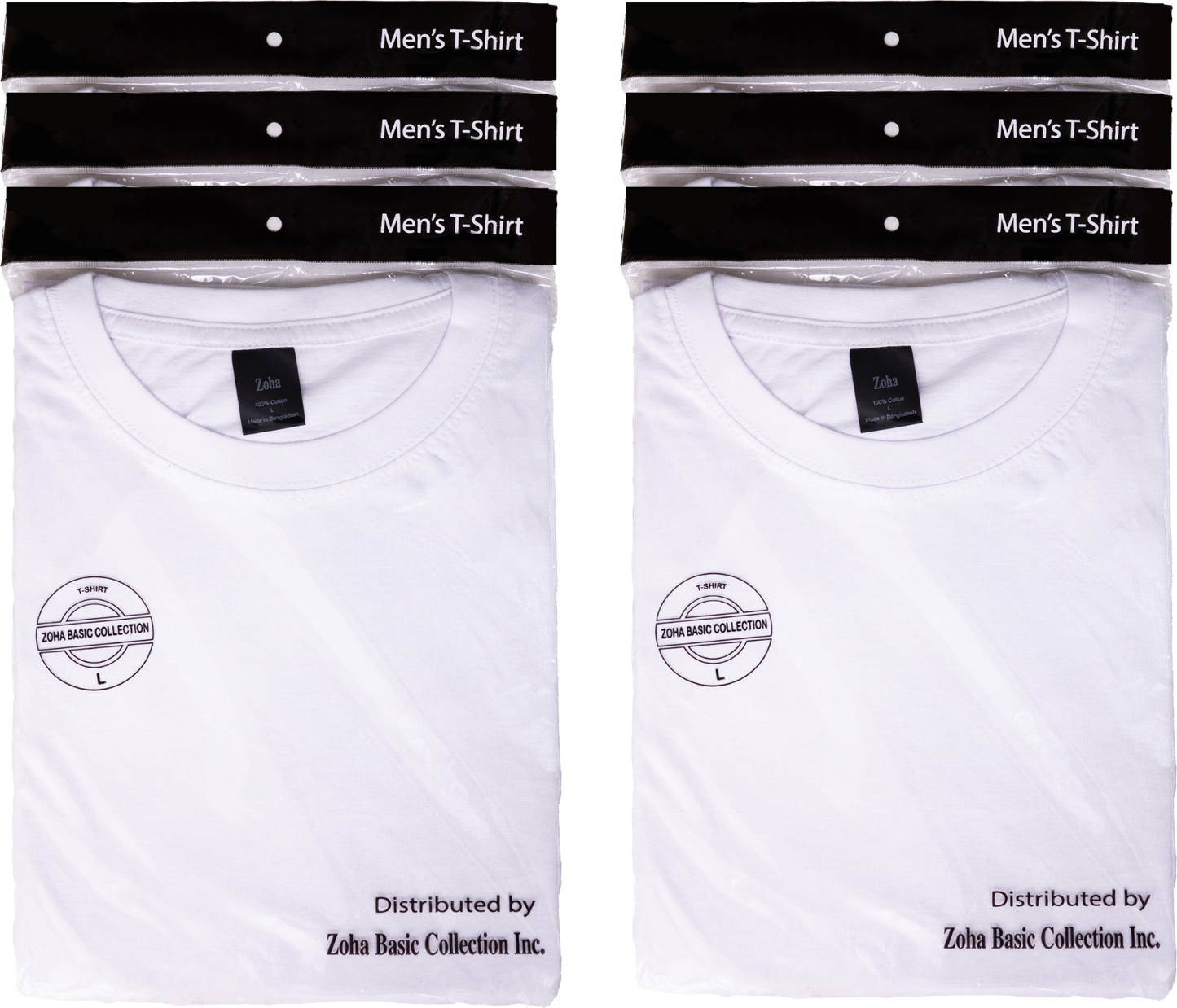 Men's Solid Round Neck White T-Shirt